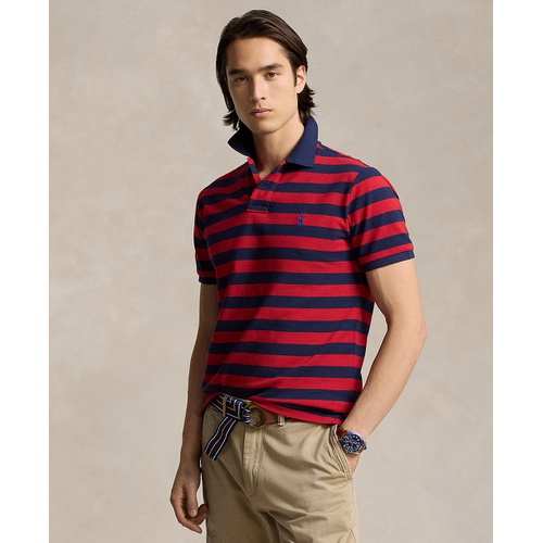 폴로 랄프로렌 Mens Classic-Fit Striped Mesh Polo Shirt