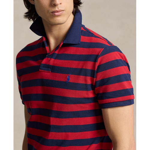 폴로 랄프로렌 Mens Classic-Fit Striped Mesh Polo Shirt