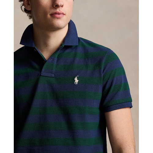 폴로 랄프로렌 Mens Classic-Fit Striped Mesh Polo Shirt