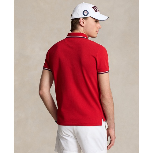 폴로 랄프로렌 Mens Team USA Custom Slim-Fit Mesh Polo Shirt