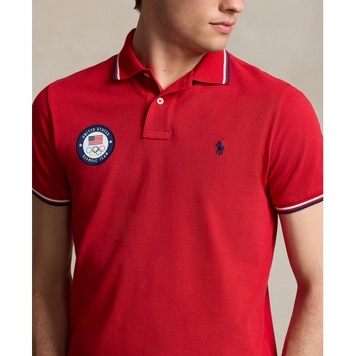 폴로 랄프로렌 Mens Team USA Custom Slim-Fit Mesh Polo Shirt