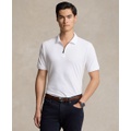 Mens Classic-Fit Stretch Mesh Zip Polo Shirt