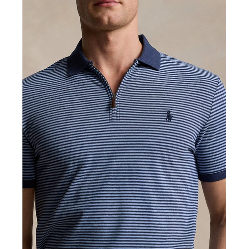 폴로 랄프로렌 Mens Classic-Fit Stretch Mesh Zip Polo Shirt