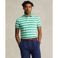 Mens Classic Fit Striped Mesh Polo Shirt