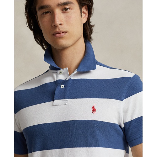 폴로 랄프로렌 Mens Classic-Fit Striped Mesh Polo Shirt