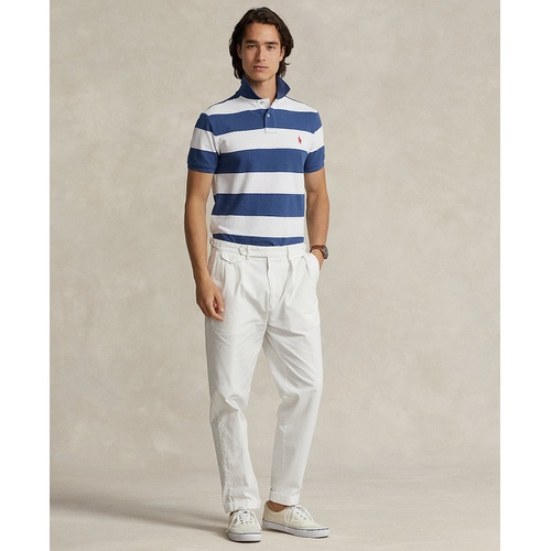 폴로 랄프로렌 Mens Classic-Fit Striped Mesh Polo Shirt