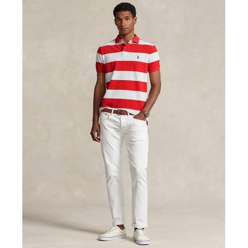 폴로 랄프로렌 Mens Classic-Fit Striped Mesh Polo Shirt