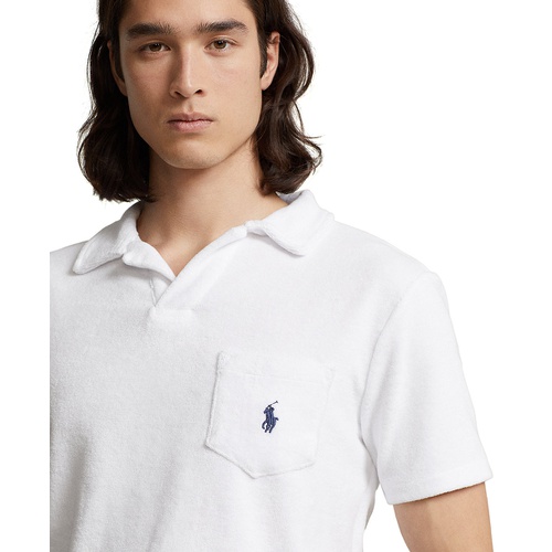 폴로 랄프로렌 Mens Cotton-Blend Terry Polo Shirt