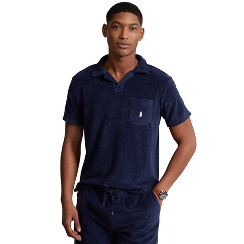 폴로 랄프로렌 Mens Cotton-Blend Terry Polo Shirt