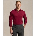 Mens Classic-Fit Long Sleeve Soft Cotton Polo Shirt