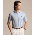 Mens Classic-Fit Cotton-Linen Mesh Polo Shirt