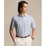 Mens Classic-Fit Cotton-Linen Mesh Polo Shirt