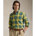 Mens Classic-Fit Plaid Oxford Shirt