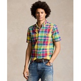 Mens Classic-Fit Yarn-Dyed Plaid Cotton Oxford Button-Down Shirt