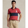 Mens Custom Slim Fit Big Pony Mesh Polo Shirt