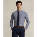 Mens Slim-Fit Gingham Stretch Poplin Shirt