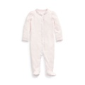 Baby Girls Cotton Floral Trim Coverall