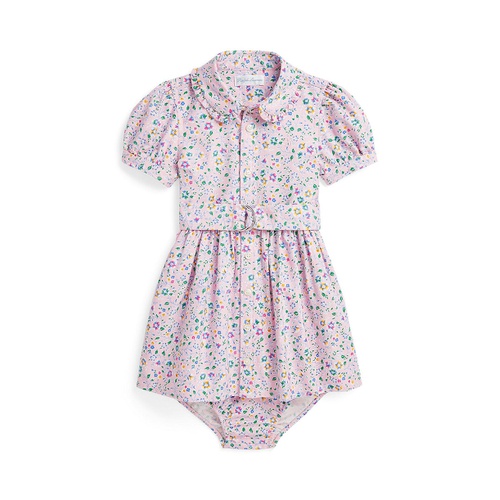 폴로 랄프로렌 Baby Girls Belted Floral Oxford Dress