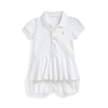 Ralph Lauren Stretch Mesh Peplum Polo Shortall