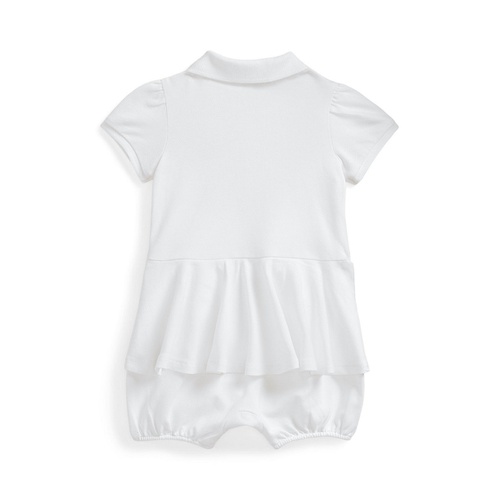 폴로 랄프로렌 Ralph Lauren Stretch Mesh Peplum Polo Shortall