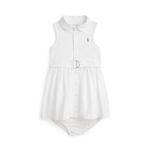 폴로 랄프로렌 Baby Girls Belted Cotton Oxford Shirtdress