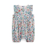 Baby Girls Floral Cotton Batiste Bubble Shortall