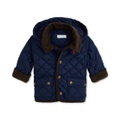 Baby Boys Corduroy-Trim Barn Jacket With Removable Hood