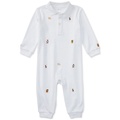 Baby Boys Embroidered Polo Cotton Coverall