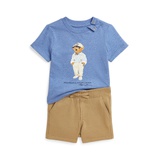 Baby Boys Polo Bear Jersey Tee and Terry Short Set