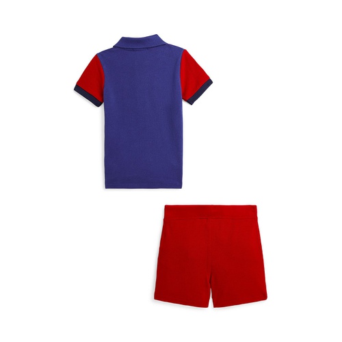 폴로 랄프로렌 Baby Boys Big Pony Mesh Polo Shirt and Shorts Set