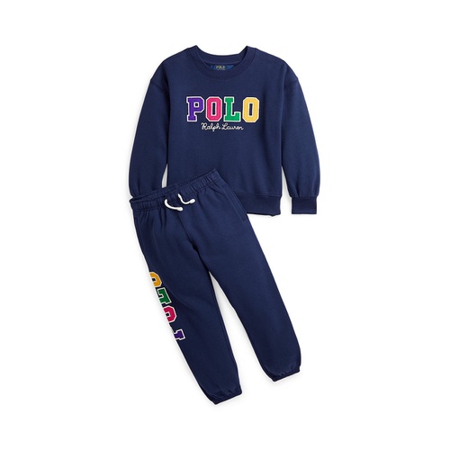 폴로 랄프로렌 Toddler and Little Girls Corduroy-Logo Fleece Jogger Pant