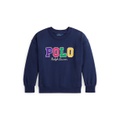 Toddler and Little Girls Corduroy-Logo Fleece Sweatshirt