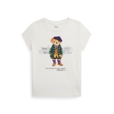 Toddler and Little Girls Polo Bear Cotton Jersey Tee