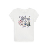 Toddler and Little Girls Campus-Graphic Cotton Jersey Tee