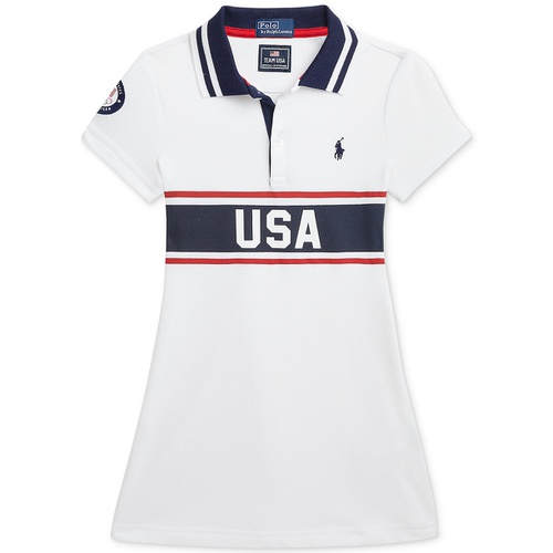 폴로 랄프로렌 Toddler & Little Girls Team USA Stretch Mesh Polo Dress