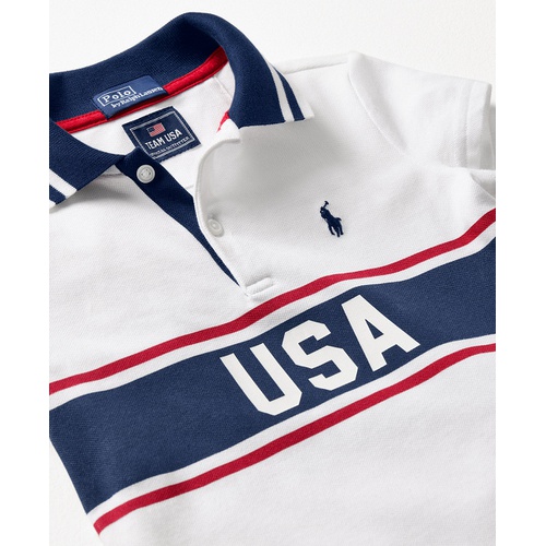 폴로 랄프로렌 Toddler & Little Girls Team USA Stretch Mesh Polo Dress