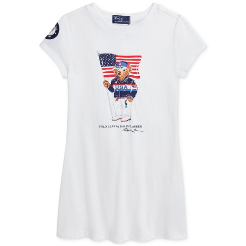 폴로 랄프로렌 Toddler & Little Girls Team USA Polo Bear Cotton Jersey Dress