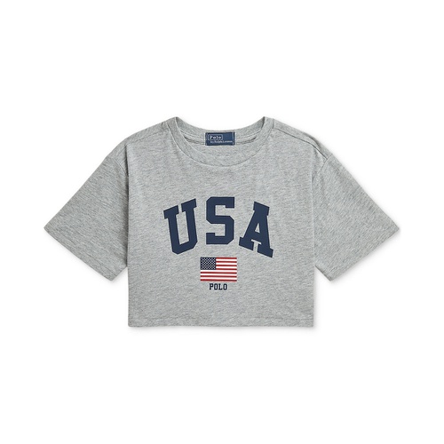 폴로 랄프로렌 Toddler & Little Girls Team USA Cotton Jersey Boxy Tee