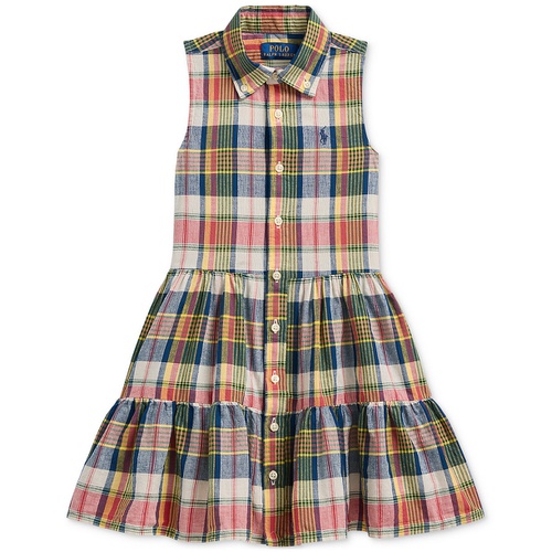 폴로 랄프로렌 Toddler & Little Girls Angela Plaid Cotton Madras Shirtdress