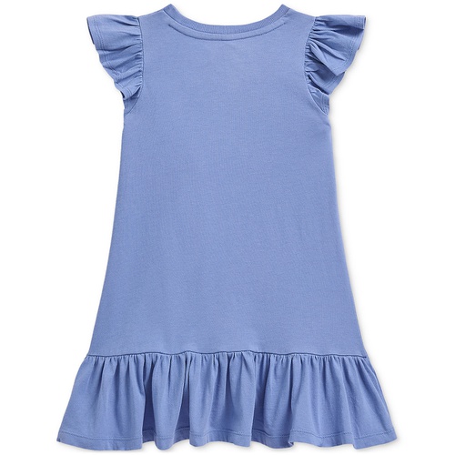 폴로 랄프로렌 Toddler & Little Girls Cotton Ruffled-Sleeve Ruffled Dress