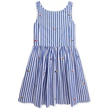 Toddler & Little Girls Sailing Flag Cotton Poplin Dress