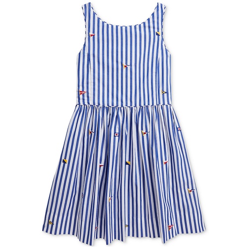 폴로 랄프로렌 Toddler & Little Girls Sailing Flag Cotton Poplin Dress