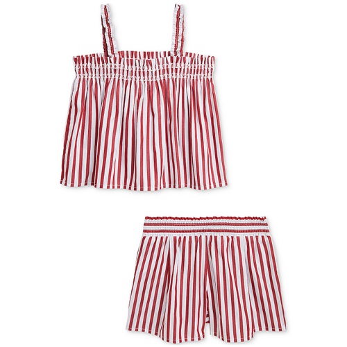 폴로 랄프로렌 Toddler & Little Girls Striped Cotton Poplin Top & Short Set