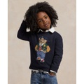 Toddler and Little Boys Polo Bear Crewneck Sweater