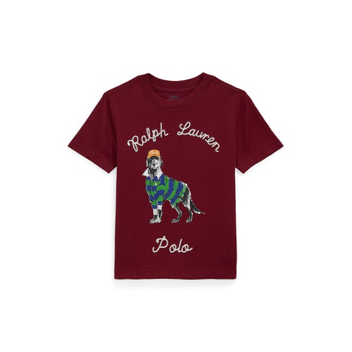 폴로 랄프로렌 Toddler and Little Boys Dog-Print Cotton Jersey Tee