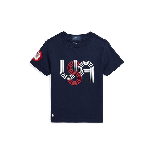 폴로 랄프로렌 Toddler and Little Boys Team USA Cotton Jersey Graphic Tee