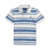 Toddler & Little Boys Striped Cotton Mesh Polo Shirt