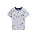 Toddler and Little Boys Sailing Print Striped Cotton Jersey T shirt