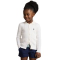 Toddler and Little Girls Cable Knit Cotton Cardigan