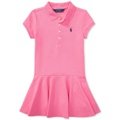 Toddler and Little Girls Cotton Mesh Stretch Shortsleeve Polo Dress